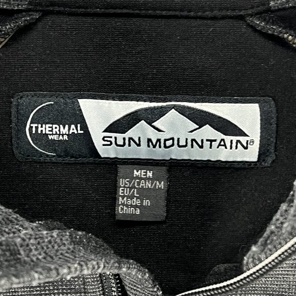 Sun Mountain Thermal Wear Men's M 1/4 Zip Mock Neck Golf Pullover Charcoal Gray - Picture 4 of 11